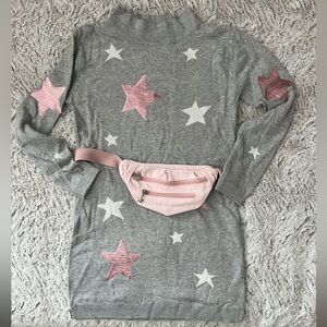 Starry Kids Sweater with Pink belt bag NWT